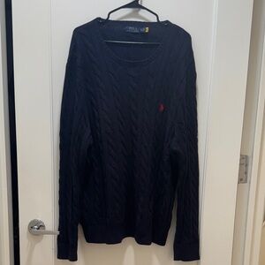 Polo by Ralph Lauren Men's Navy Cable-Knit Sweater